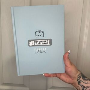 The Adventure Challenge Family Edition - Light Blue Scratch Off Photo Mem Book
